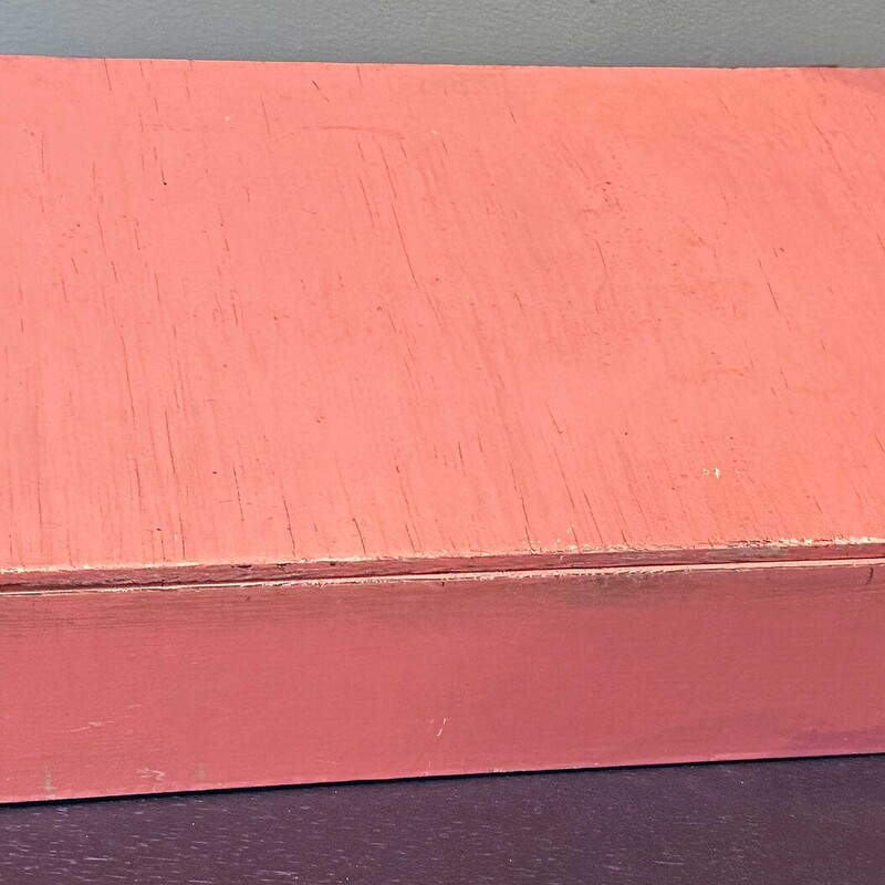 Pink Divided Wooden Box