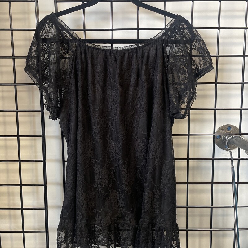 Julies Closet Lace, Black, Size: 3X