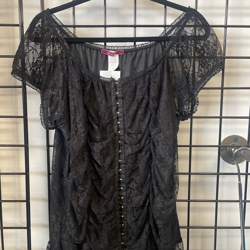 Julies Closet Lace, Black, Size: 3X