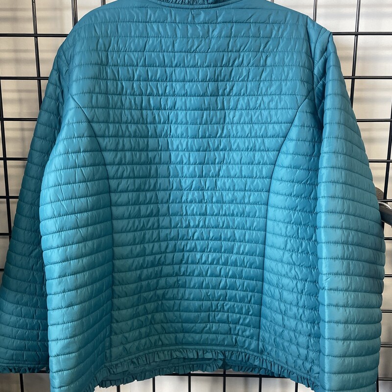 Joseph Ribkoff Puffer, Teal, Size: XXL