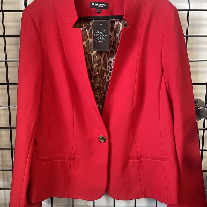 John Meyer Blazer, Red, Size: 18