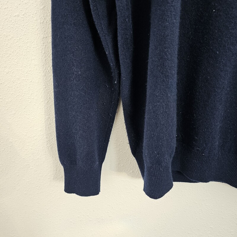 Linqua Franca Cashmere, Navy, Size: Large