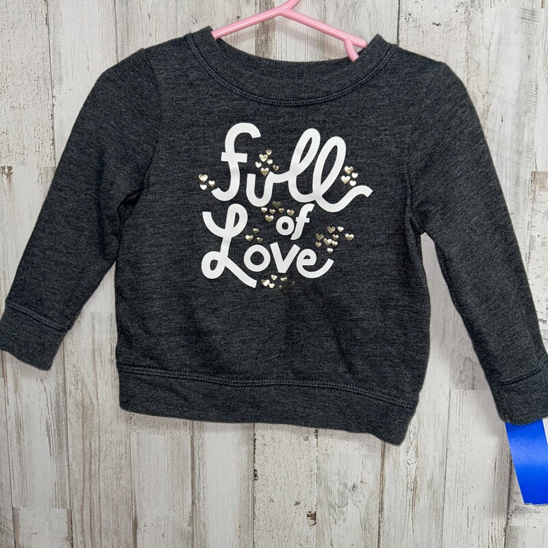 18M Full On Love Sweatshi, Grey, Size: Girl 18-24