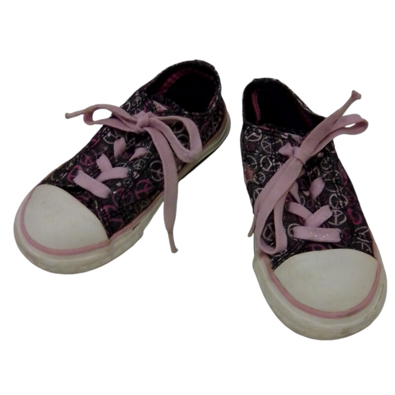 Black/pink Peace Shoes