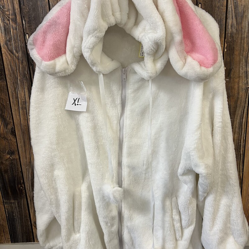 White Bunny Ears Costume, Size: XL