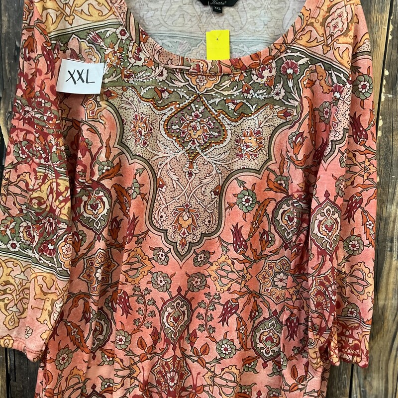 Orange Sparkle Top, Size: XL