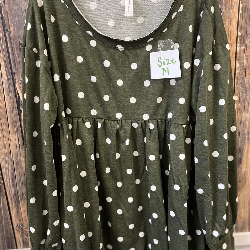 Green Polka Dot Shirt, Size: Med