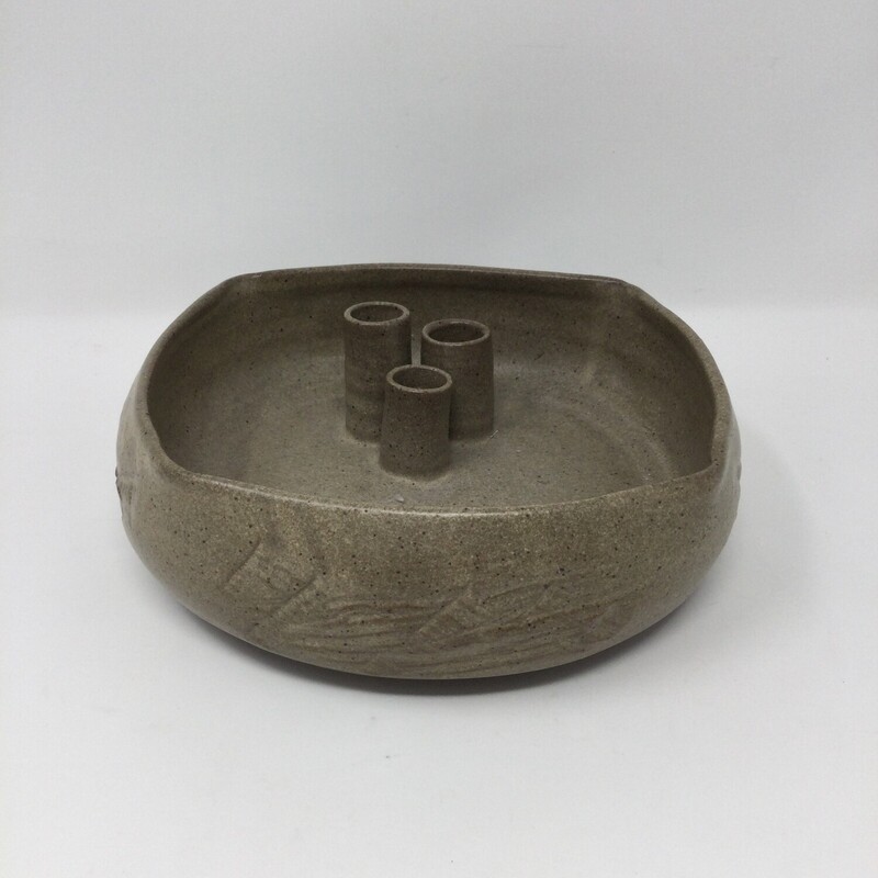 Artisan Pottery Candle Holder Bowl,
Taupe,
Size: 7 X 7 X 2.5 In