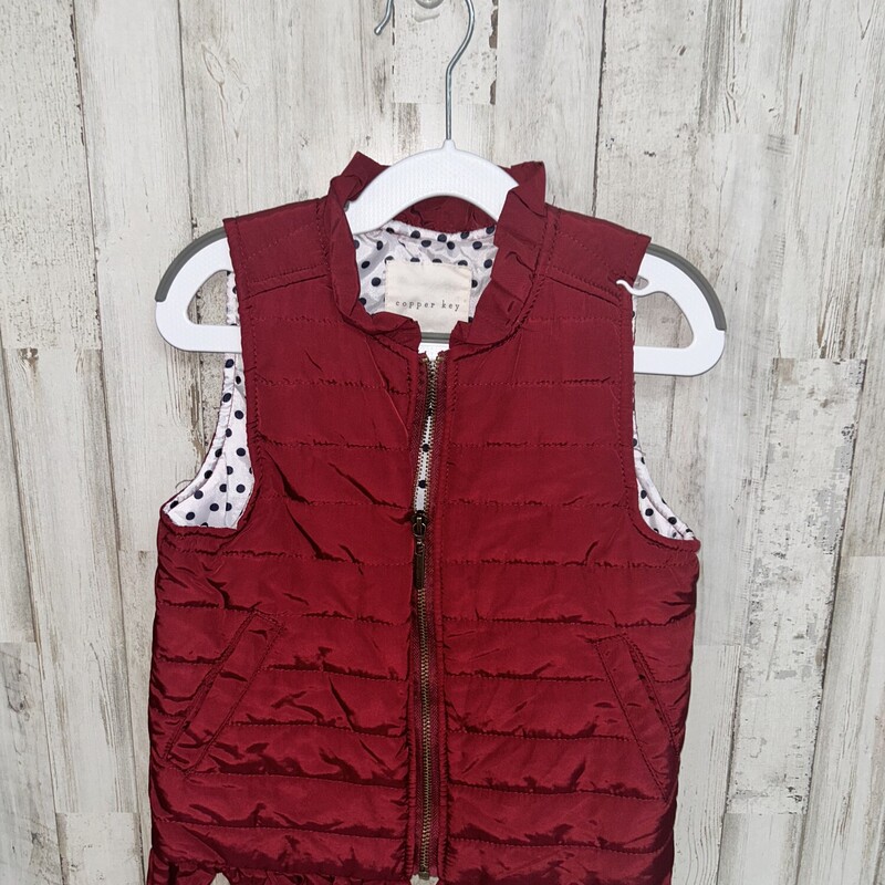 6/6X Red Zip Vest