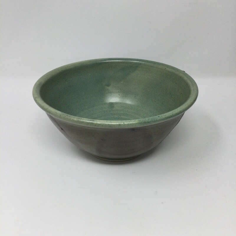 Artisan Pottery Bowl,
Green,
Size: 3 X 6 In