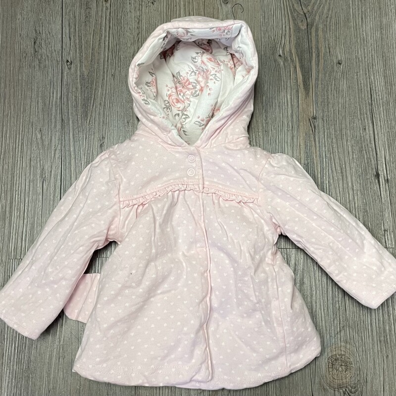 Reversible Hooded Jacket, Floral, Size: 0-3M