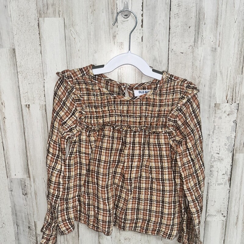 6/7 Brown Plaid Top