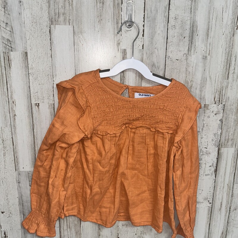 6/7 Orange Smock Top, Orange, Size: Girl 6/6x