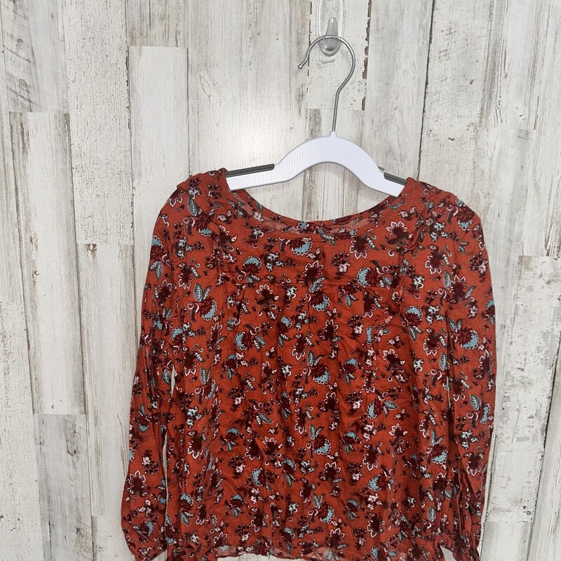 6/7 Rust Printed Top