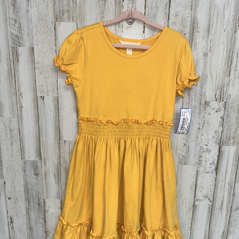 6 Yellow Smock Waist Dres