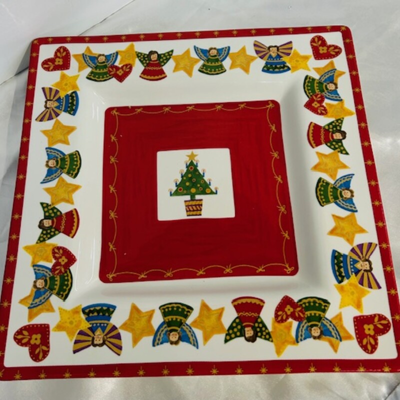 Christopher Radko Its Christmas Plate
Red Yellow White Multicolored
Size: 11 x 11W