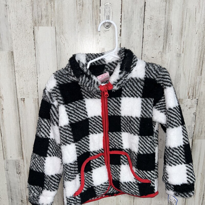 4T Black Plaid Jacket