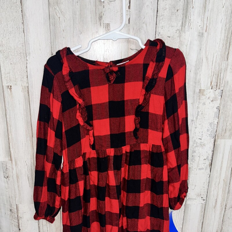 4/5 Buffalo Plaid Dress, Red, Size: Girl 4T