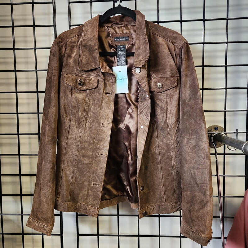 For Joseph Suede Jacket, Brown, Size: L