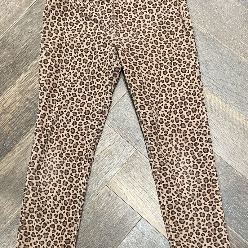 Mini Beden Corduroy Pants, Leopard, Size: 6Y