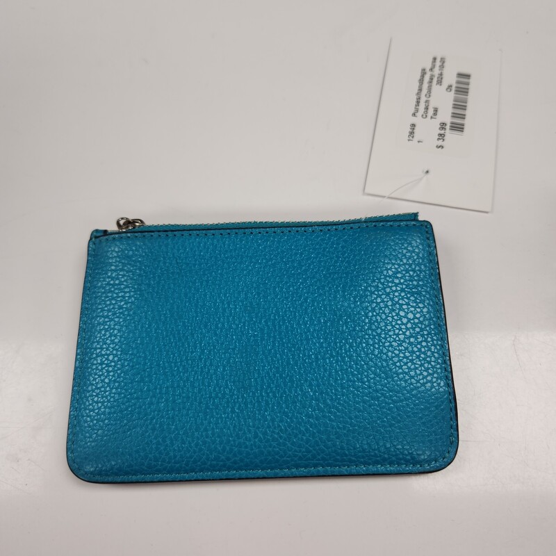 Coach Coin/key Purse, Teal, Size: Os