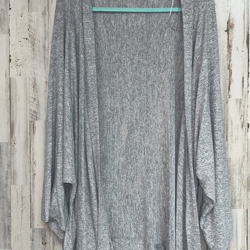 L Grey Knit Cardigan