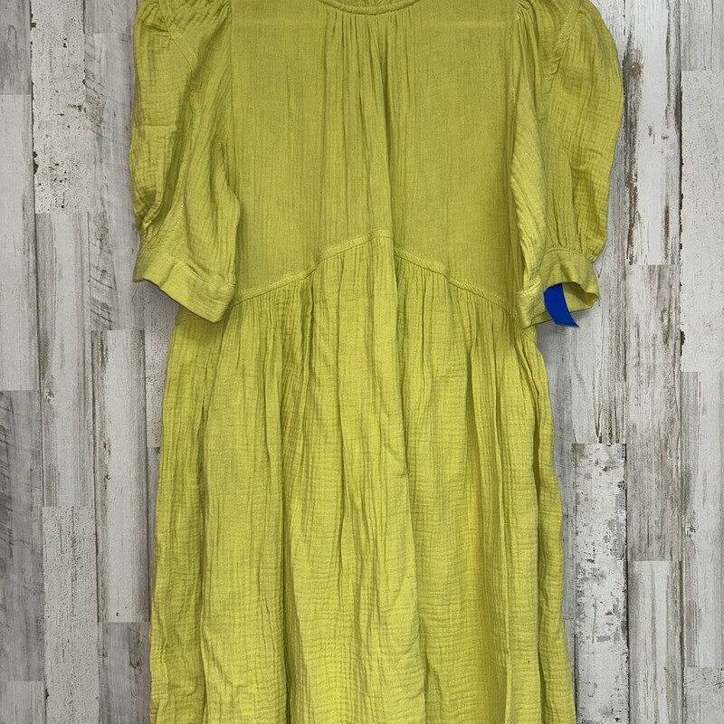 L Lime Muslin Dress