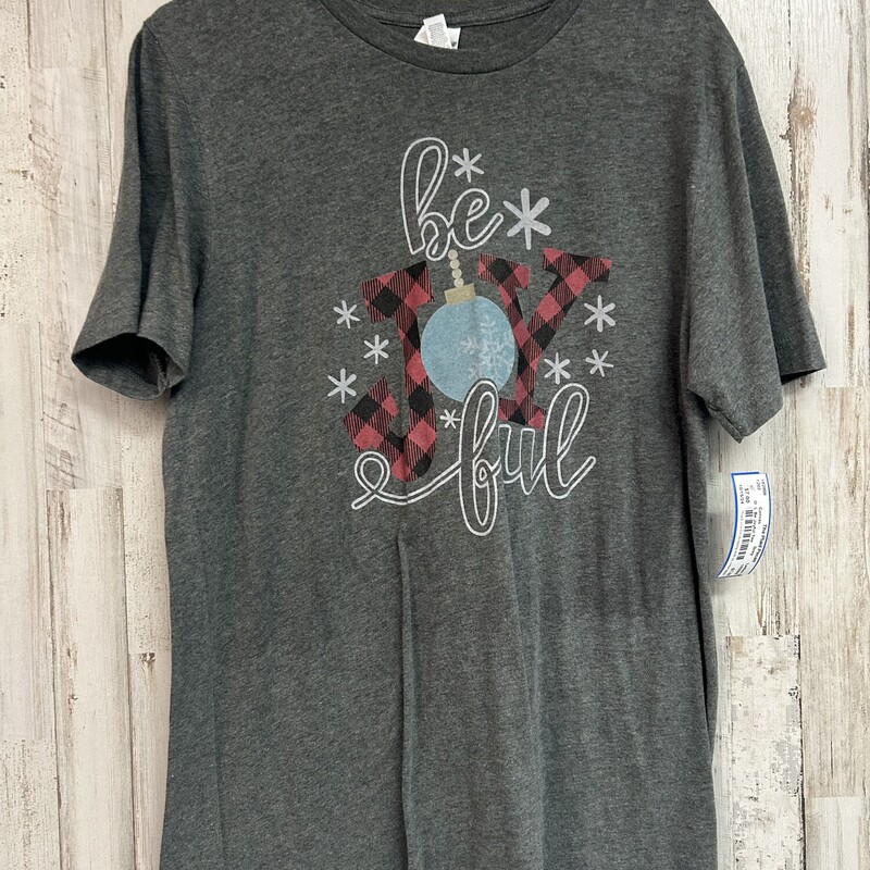 L Be Joyful Tee, Grey, Size: Ladies L