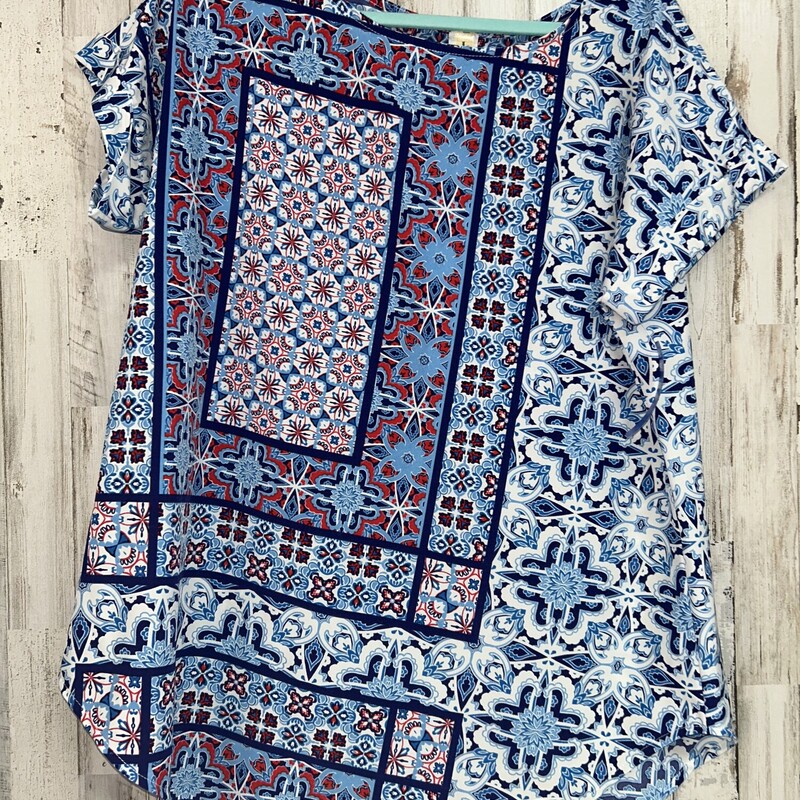 L Blue Printed Top