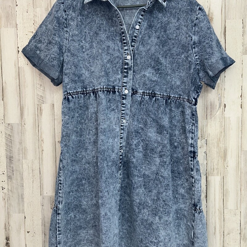 L Denin Button Up Dress