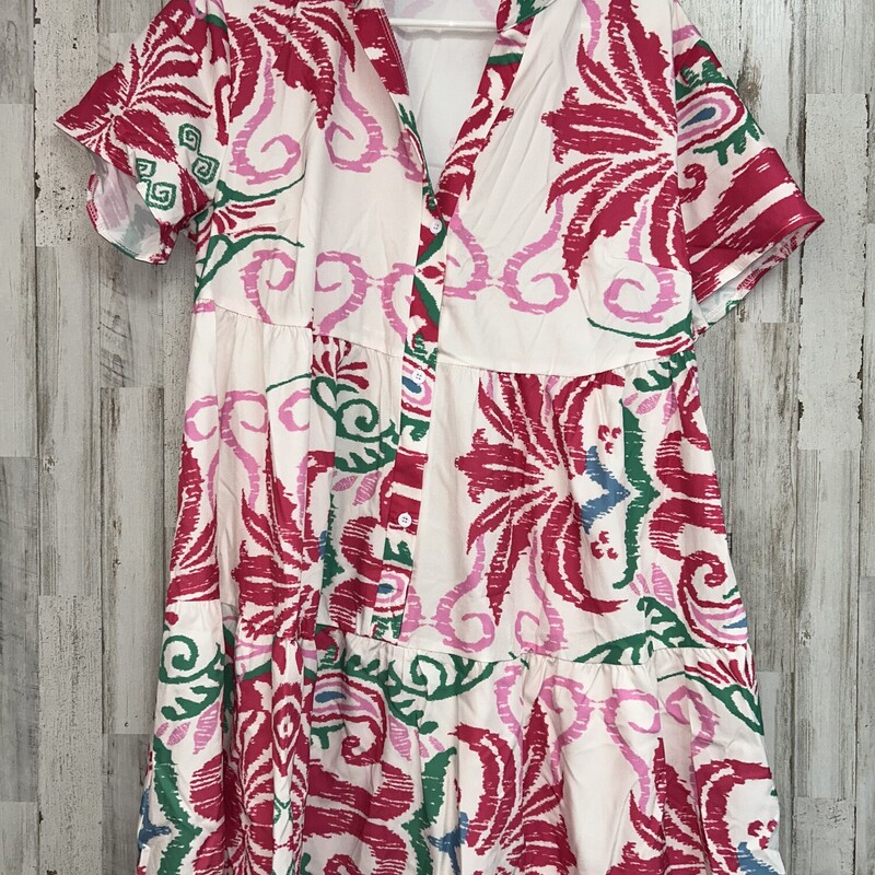 XL Pink Printed Dress, Ink, Size: Ladies XL