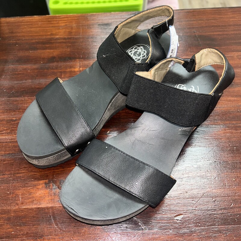 A6 Black Strap Wedges