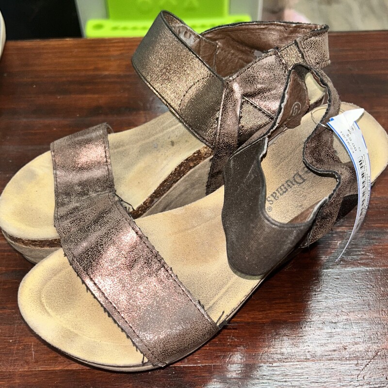 A6 Brown Strap Wedges, Brown, Size: Shoes A6