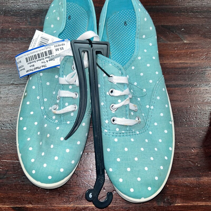 A9 Blue Dotted Sneaker, Blue, Size: Shoes A9