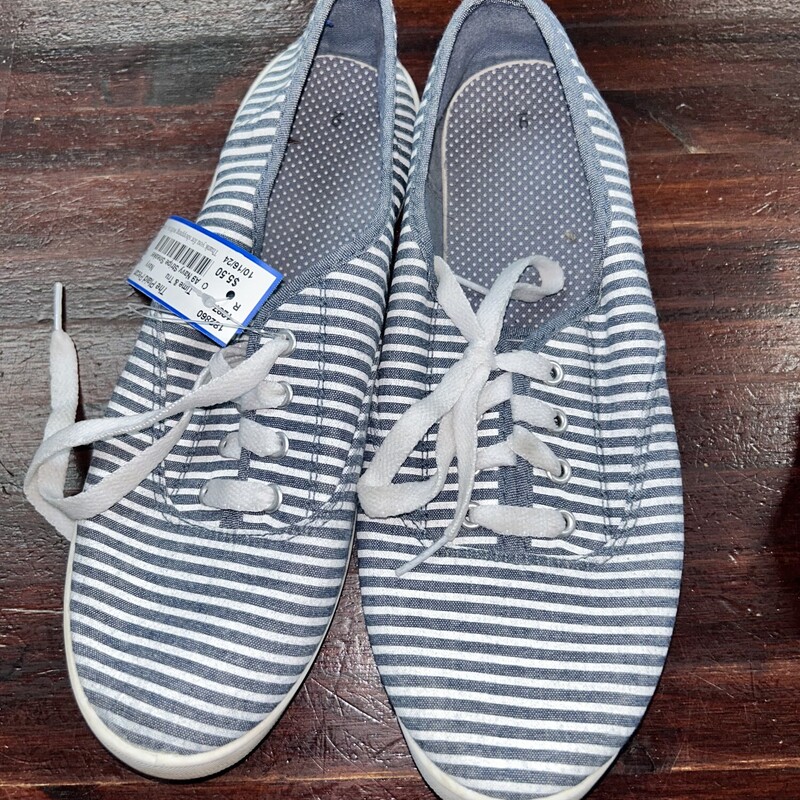 A9 Navy Stripe Sneaker, Navy, Size: Shoes A9