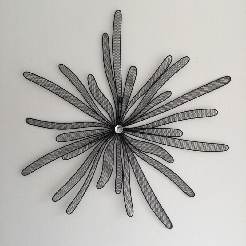 Metal & Jewel Wall Decor,
Black,
Size: 38 X 38 In