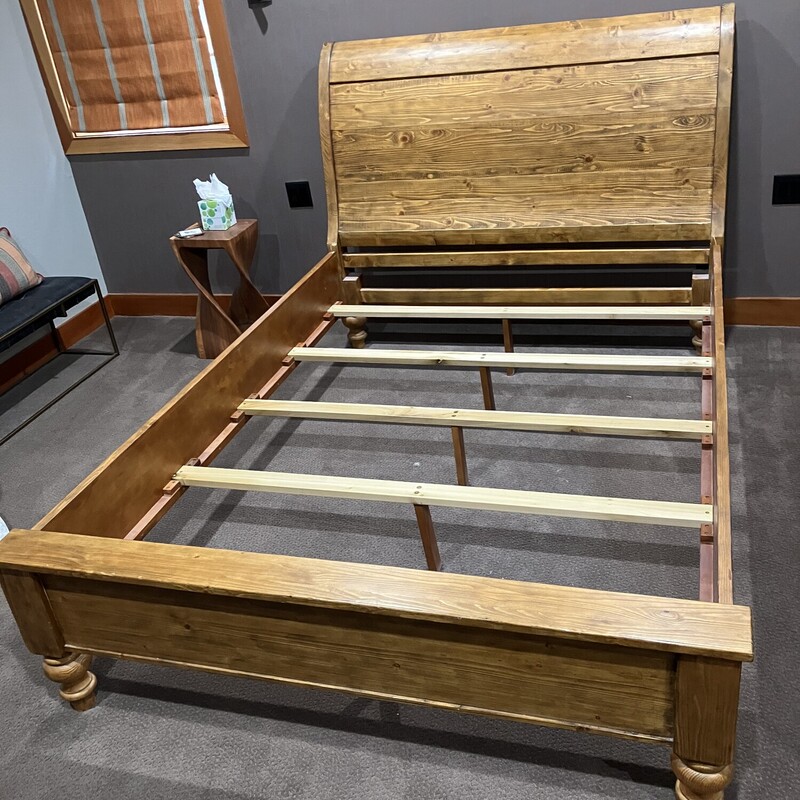 PB Pine Sleigh Bed