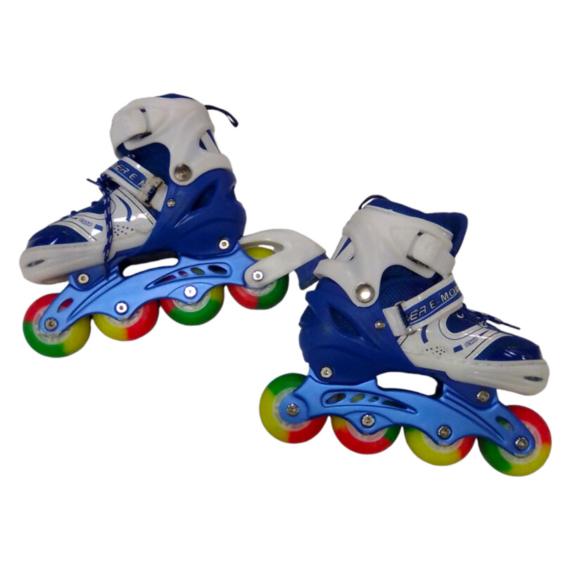 White/Blue Roller Blades