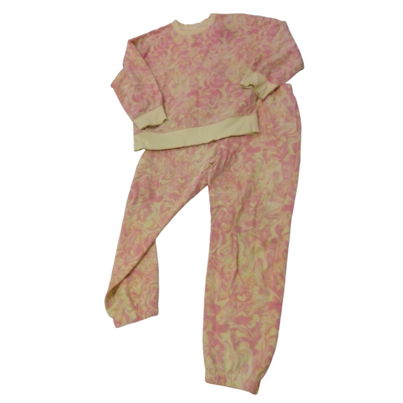 2pc Sweat Suit:Pink/Yello