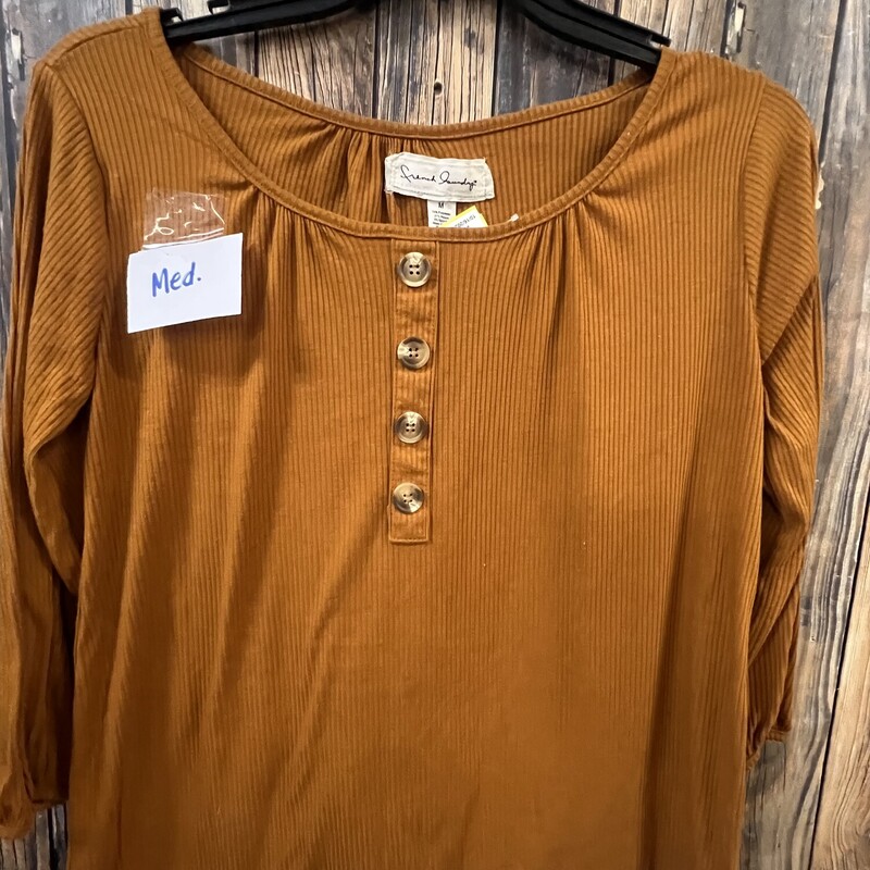 Fall Gold  Button Shirt, Size: M