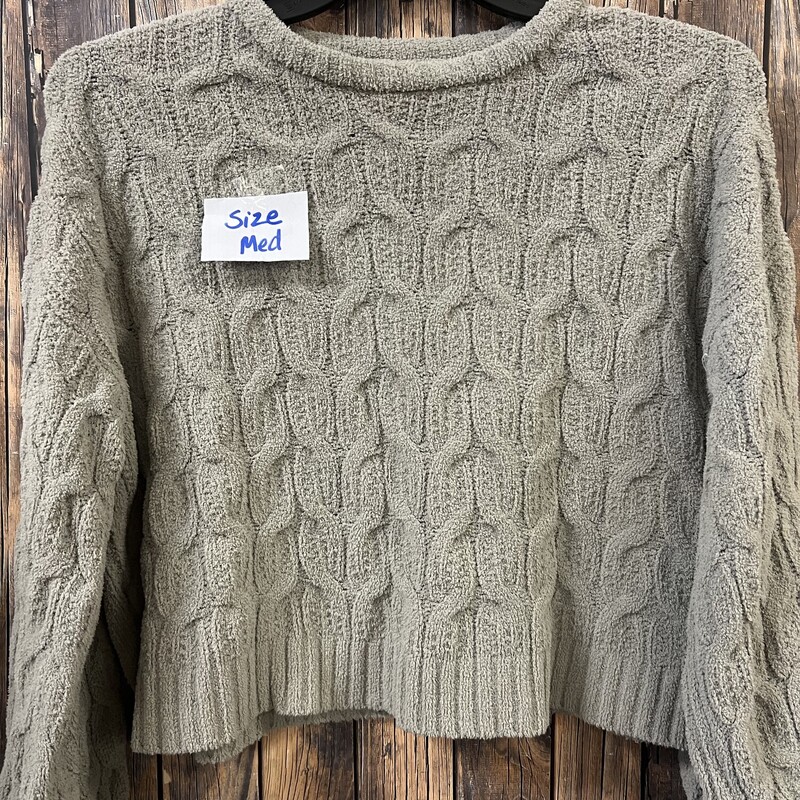 Sage Crop Sweater, Size: M