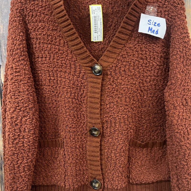 Burnt Orange Button Sweat