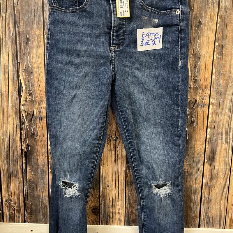 Express Jeans Skinny, Size: 2R