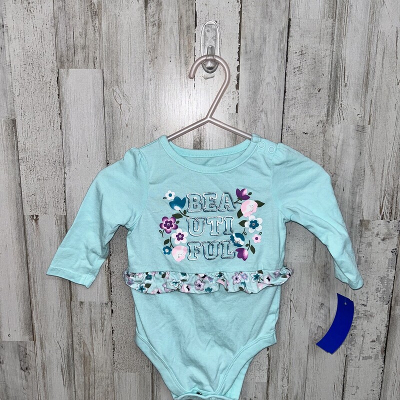 3/6M Beautiful Onesie, Blue, Size: Girl NB-3m