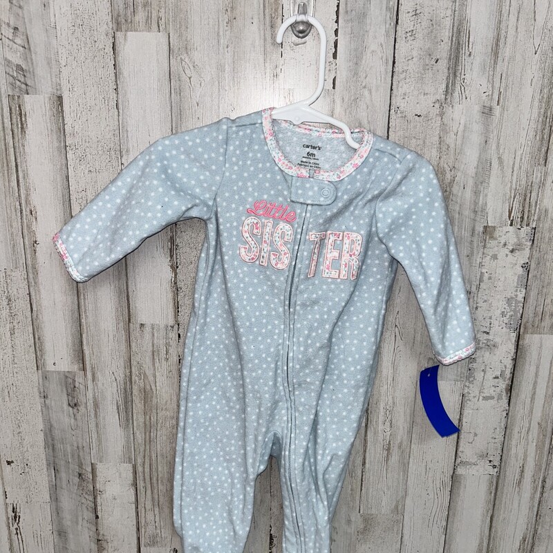 6M Little Sister Sleeper, Blue, Size: Girl 6-12m