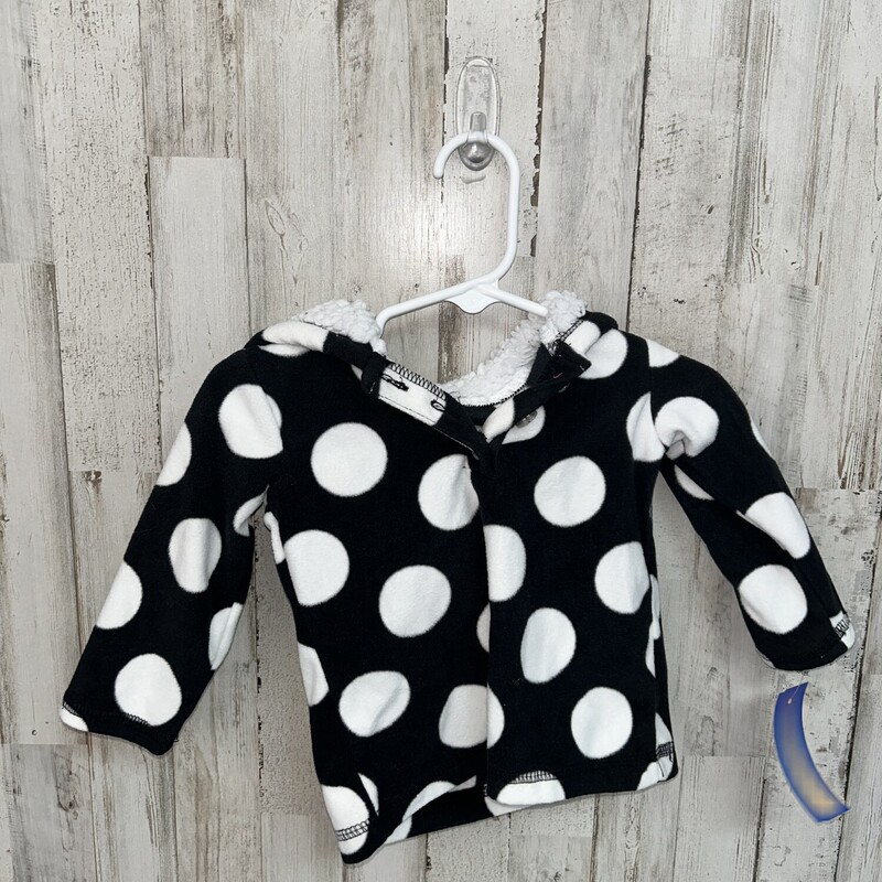 9M Black Dotted Pullover, Black, Size: Girl 6-12m