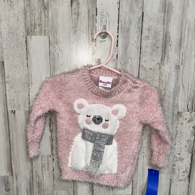 12M Pink Bear Sweater