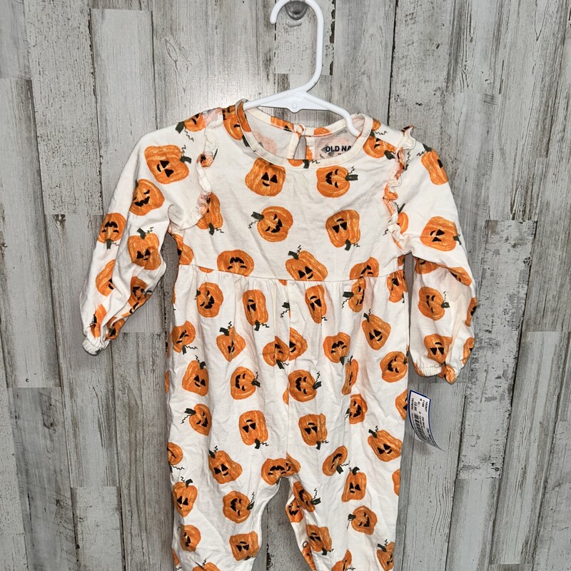 12/18M Pumpkin Print Romp