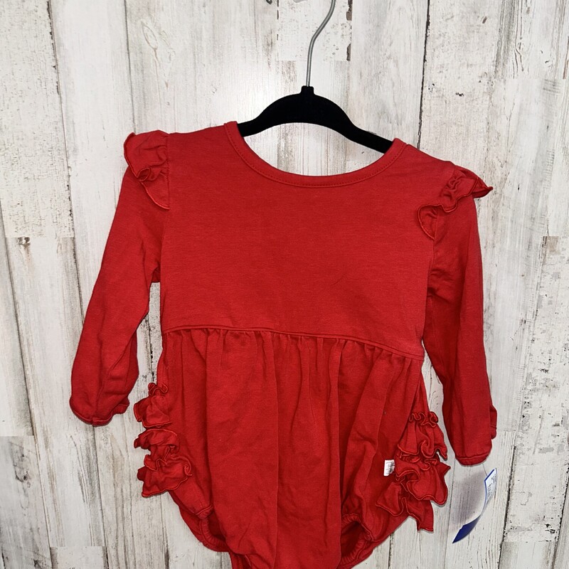 6/12M Red Ruffle Bubble