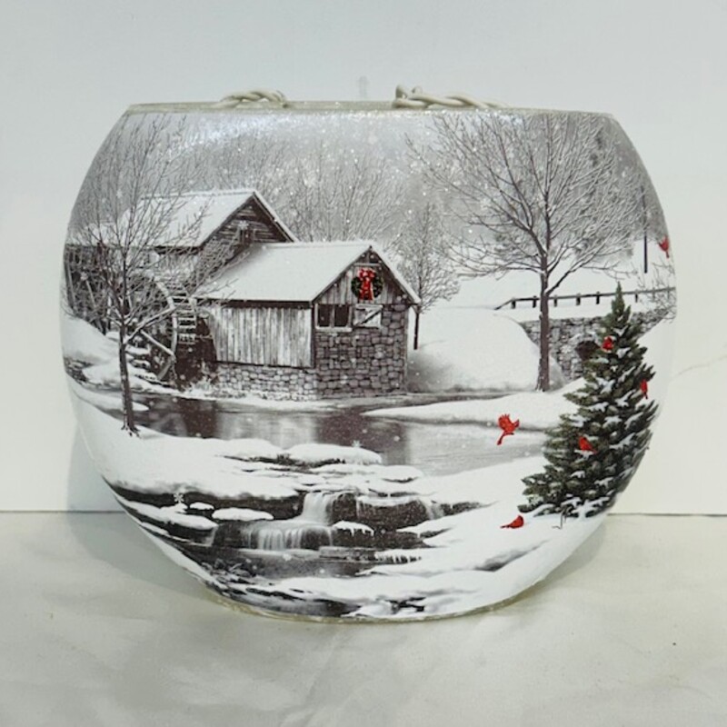 Lit Holiday Scene Vase
White Gray Red
Size: 8 x 3 x 6.5H